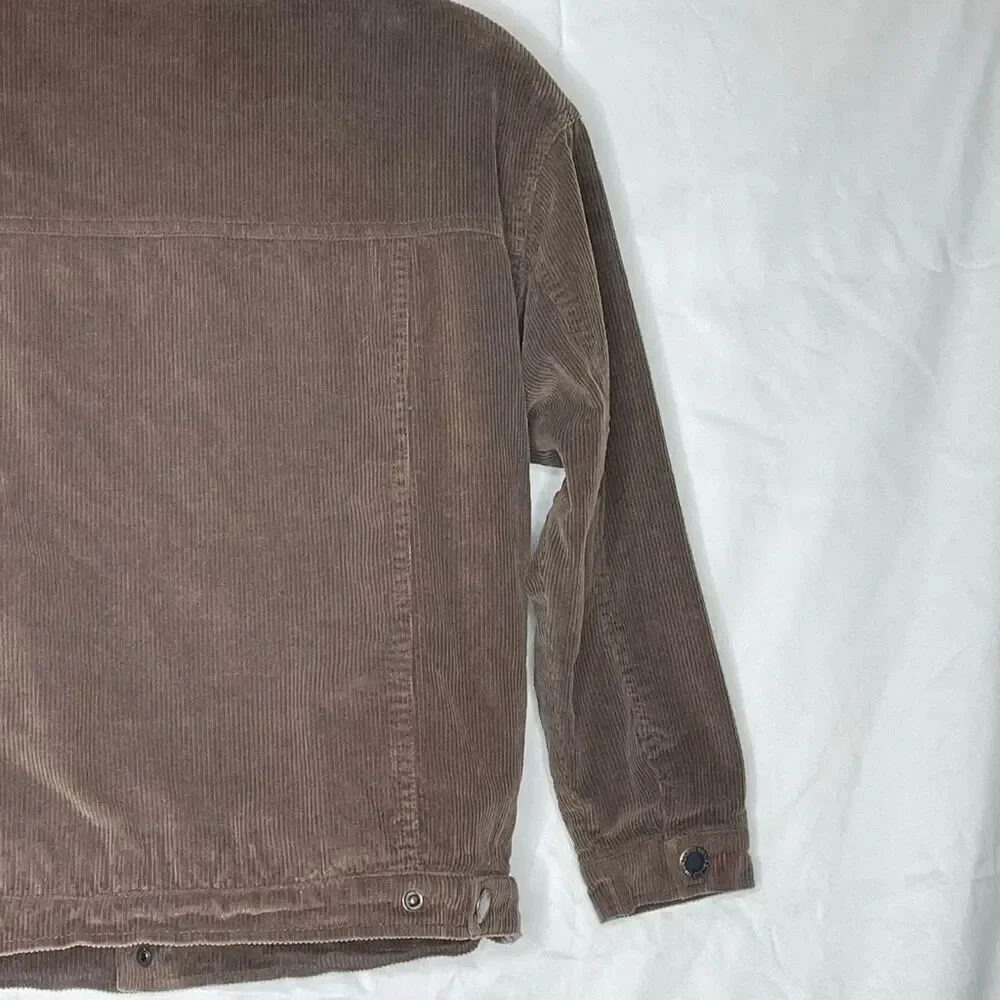 Cotton On Jamie Jacket Brown Corduroy Sherpa Lined Unisex Little Boys Size 9/10